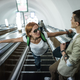 Natasha and Lyudmila taking the metro to go home after a night out (Saint Petersburg, July 2013).